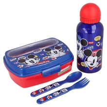 Laste nõudekomplekt Disney Mickey Mouse, 400 ml, sinine/punane, 4 osa