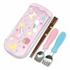 Laste söögiriistade komplekt Edison Mama Portable Utensil Set, roosa, roostevaba teras/puit/polüpropüleen