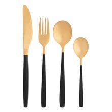 Söögiriistade komplekt AltomDesign Noble Gold, must, 24 tk