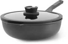 Wok-pann BergHOFF Stone Plus Wok 3950596, 28 cm, kaanega