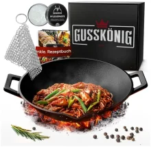 Wokpann Gussknig Burned Wok 36 cm