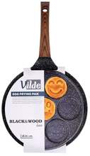 Pannkoogipann Vilde Black&Wood, 26 cm, alumiinium, must