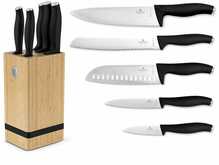 Noakomplekt Berlinger Haus, 6 tk, must, bambusest plokiga