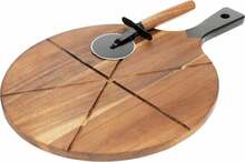 Lõikelaud Excellent Houseware, puidust, ümmargune, 30 cm, 2 tk