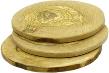Oliivijuure lõikelauad Smokey Olive Wood, ümmargused, 3 tk