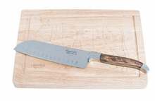 Santoku nuga koos lõikelauaga STYLE DE VIE, pruun, 30.5 x 21.5 cm