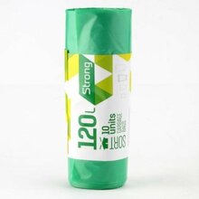 Prügikotid Sortex, 120 L, 35 mkr, rohelised, 10 tk