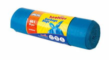 Prügikotid Plasta Knoties, 60 L, 30 mkr, sinine, 10 tk