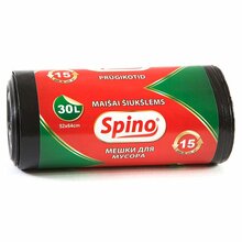 Prügikotid Multipack Spino, 30 L, must, 15 tk