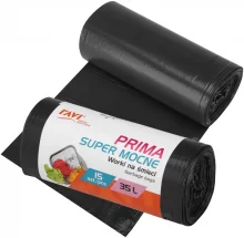 Prügikotid Simple Solution Prima, 35 L, mustad, 15 tk