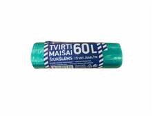 Prügikotid VD Pack, 60 L, 12 mkr, erinevad värvid, 15 tk