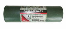 Prügikotid Denra, 250 L, kahekordsed, roheline/must, 55 mikr., 5 tk