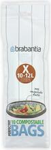 Prügikotid Brabantia PerfectFit, 10-12 L, rohelised, 10 tk