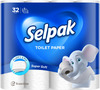 Tualettpaber Selpak 3-kihiline, 140 lehte, 32 tk