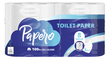 Tualettpaber Papero 3-kihiline, 8 tk