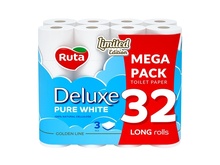 Tualettpaber Rūta Pure White Deluxe, 3 kihti