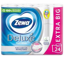 Tualettpaber Zewa Deluxe Pure White, 3 kihti, 24 rulli