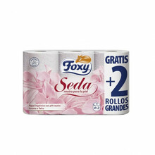 Tualettpaber Foxy Silk, 3-kihiline, 4 + 2 rulli