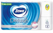 Tualettpaber Zewa Deluxe Pure White, 3 kihti, 8 rulli
