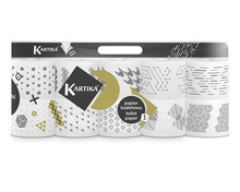 Tualettpaber Kartika Black, 3-kihiline, 200 lehte, 10 rulli