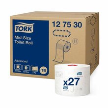 Tualettpaber Tork Advanced Compact T6 127530, 2 kihiline, 9.9 cm x 100 m, valge