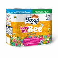 Tualettpaber Foxy Love The Bee, 3-kihiline, 4 rulli