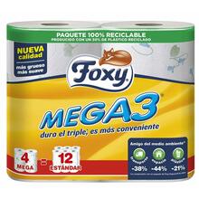 Tualettpaber Foxy Mega3, 4 rulli
