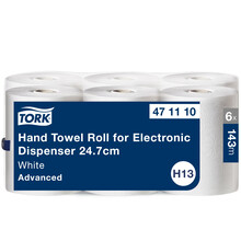 Paberikäterätikud Tork Electronic H13, 471110, 2 kihiline, 24.7 cm x 143 m, valge