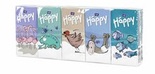 Taskurätikud Happy, 3-kihiline, 90 tk
