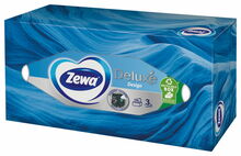 Paber taskurätikud Zewa Deluxe Clean & Soft Box, 3-kihiline, 90 tk