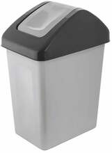 Prügikast Branq Plastik, 10 L, hall, 37.5 x 26.6 cm