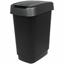 Prügikast Rotho Twist 10 L, must/hall