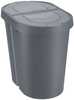 Prügikast Oem Plast Team Seattle Swing, topelt, 2 x 25 L, hall