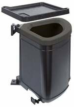 Prügikast Franke Pivot, 27 L, must