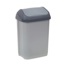 Prügikast pööratava kaanega Keeeper Swantje, 25 l, 33.5 x 25.5 x 53.5 cm, hele hõbe