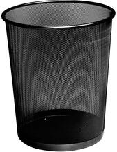 Prügikast Forpus, 12 L, must, perforeeritud metall