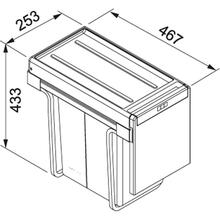 Prügikast Franke Cube 30, 20 L + 10 L