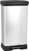 Prügikast Curver Deco Bin, 50 L, hõbe/must