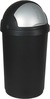 Prügikast Curver Bullet, 50 L, must/hõbe