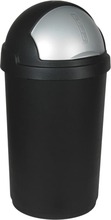 Prügikast Curver Bullet, 50 L, must/hõbe