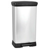 Prügikast Curver Deco Bin, 50 L, hõbe