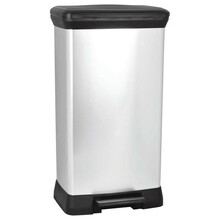 Prügikast Curver Deco Bin, 50 L, hõbe