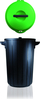 Prügikast GioStyle Ecosolution 5760054, 35 L, tumehall/roheline
