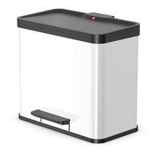 Prügikast Hailo Oko Duo Plus, 17 L + 9 L, valge