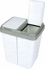 Prügikast Katex Duo, 50 L, 50 cm x 43.5 cm, valge