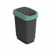 Prügikast Rotho Twist, 10 L, must/roheline