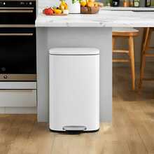Prügikast Songmics, 50 L, valge