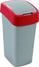 Prügikast Curver Flip Bin, 50 L, hõbe/punane