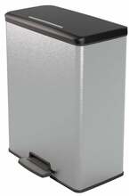 Prügikast Curver Duo Deco Bin, 26+26 L, hõbedane
