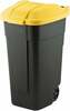 Prügikast Curver 214128, 110 L, must/kollane